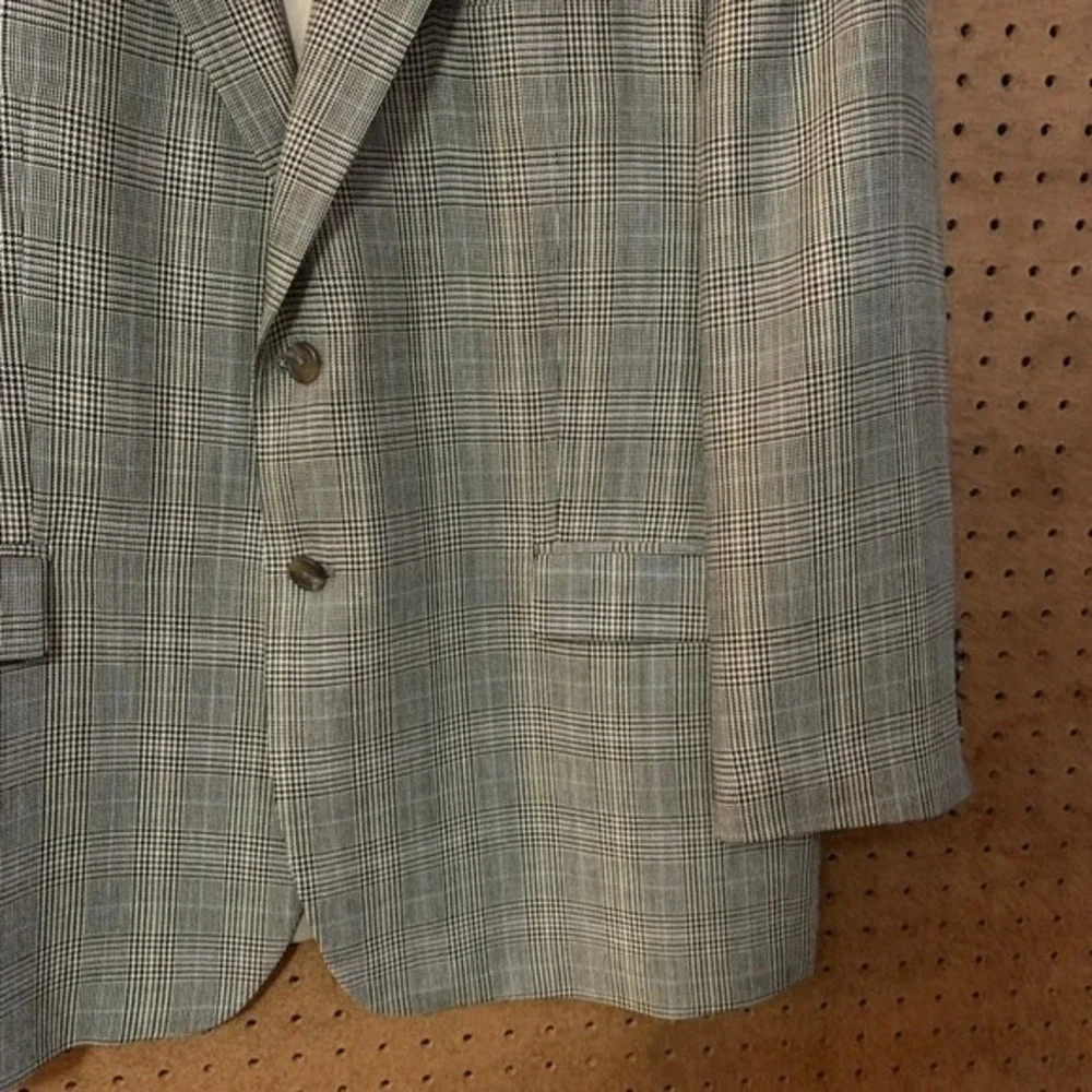 Lauren Ralph Lauren Men's Plaid Blazer Silk Wool‎ Sport Coat Academia Preppy 48R